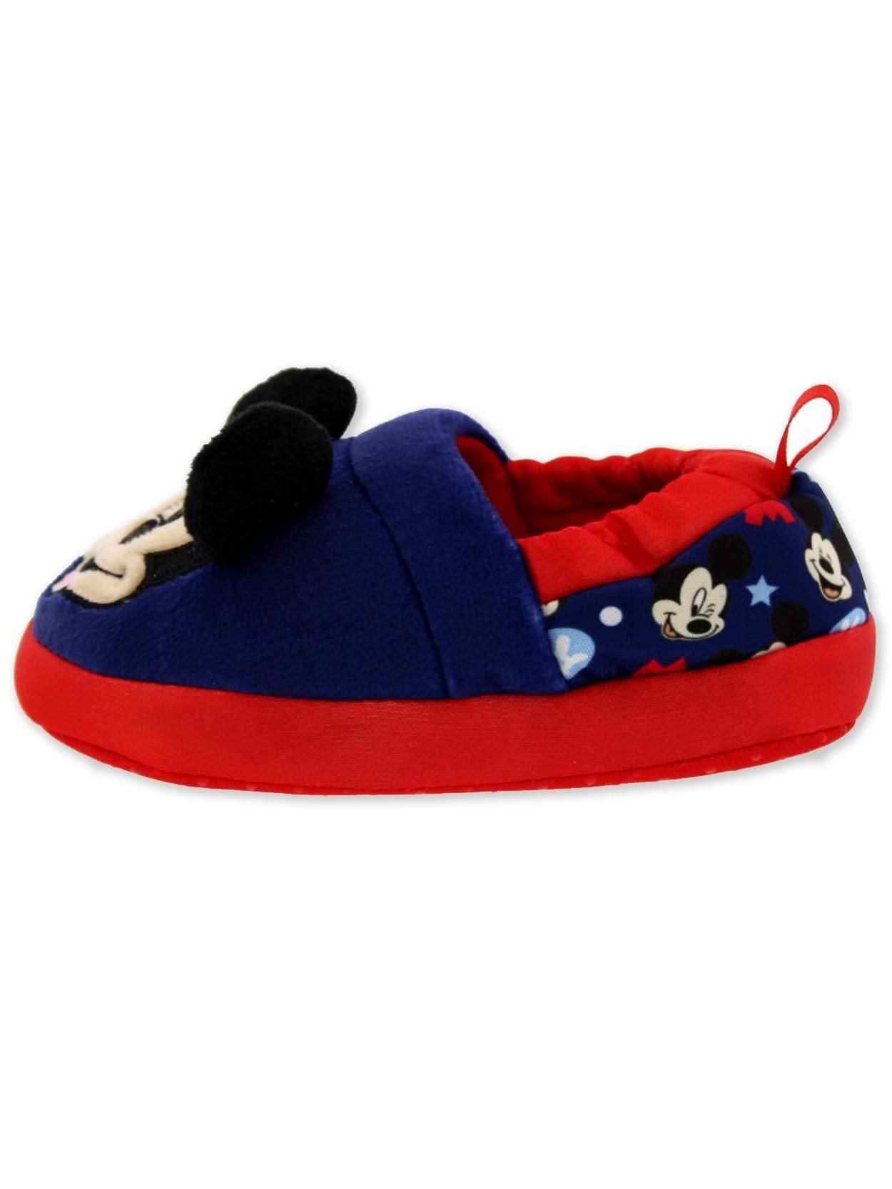 Mickey Mouse Toddler Boy's Plush A-Line Slippers with 3D Ears