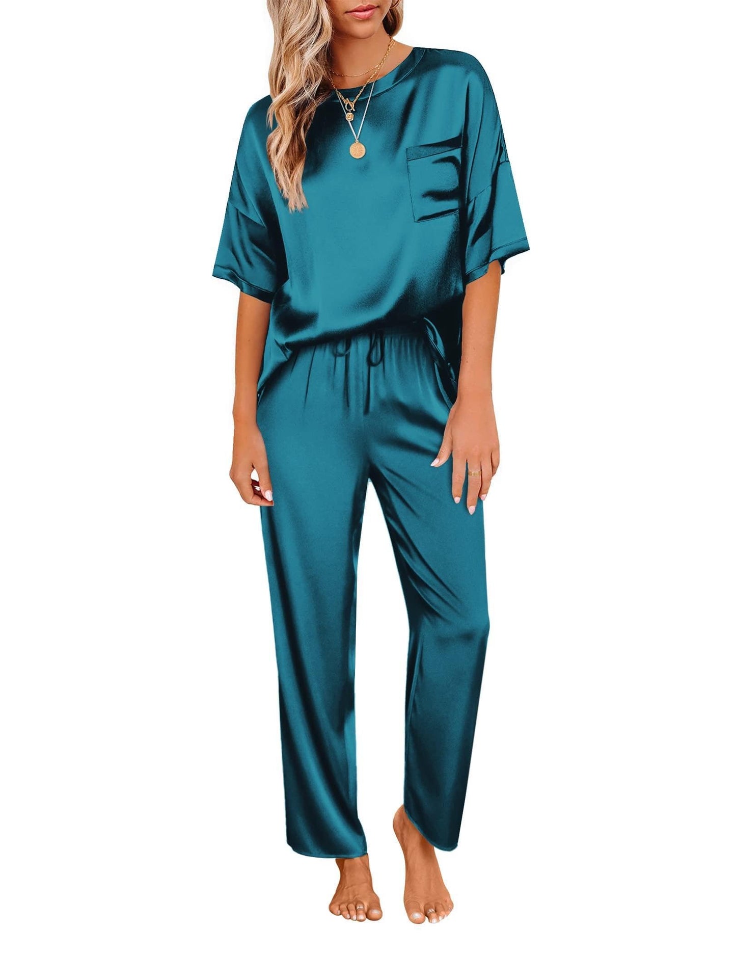 Ekouaer Silky Pajama Set