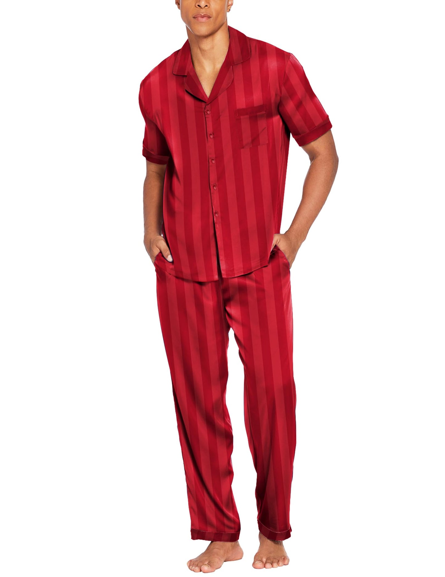 Ekouaer 2 Piece Button Down Sleepwear