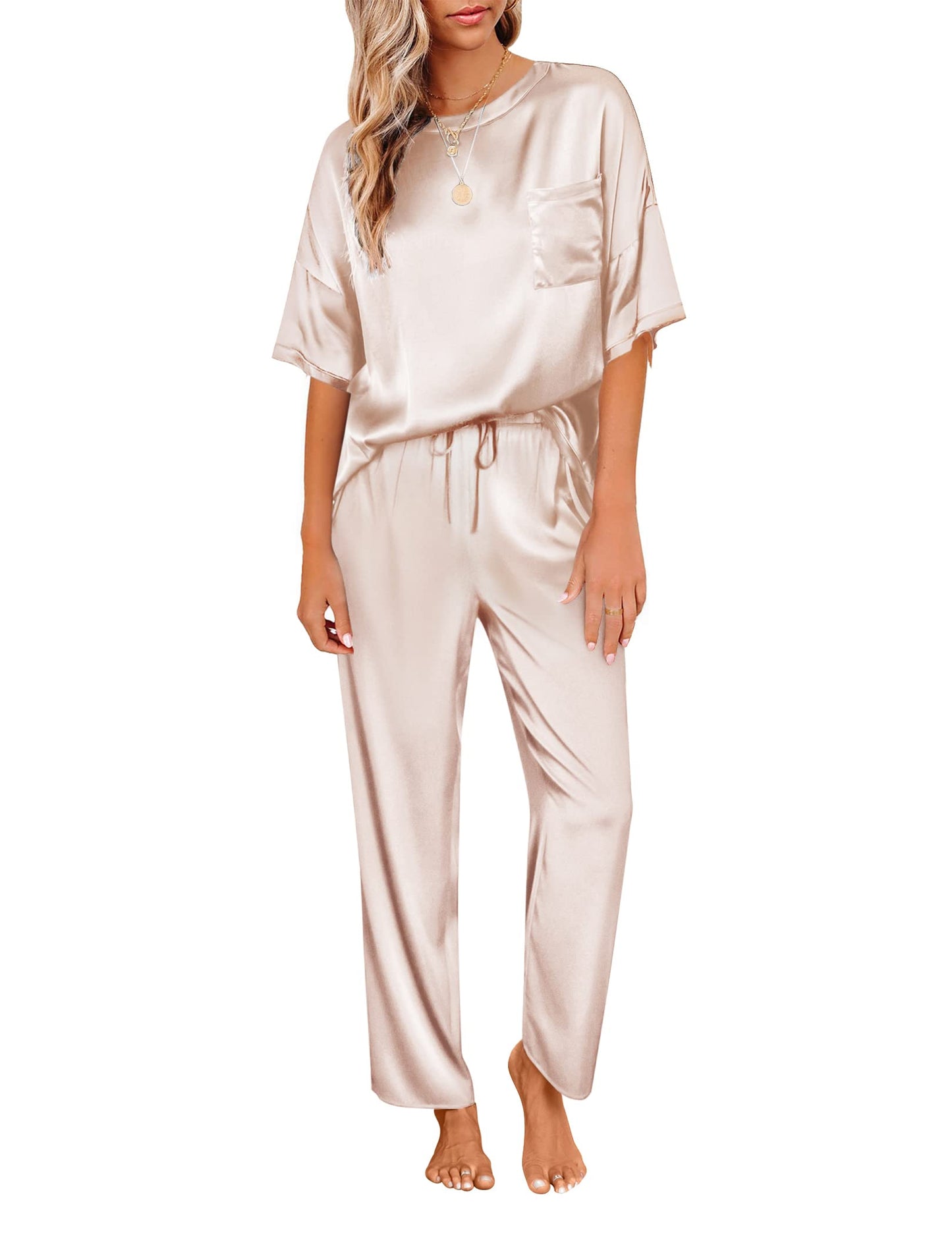 Ekouaer Silky Pajama Set