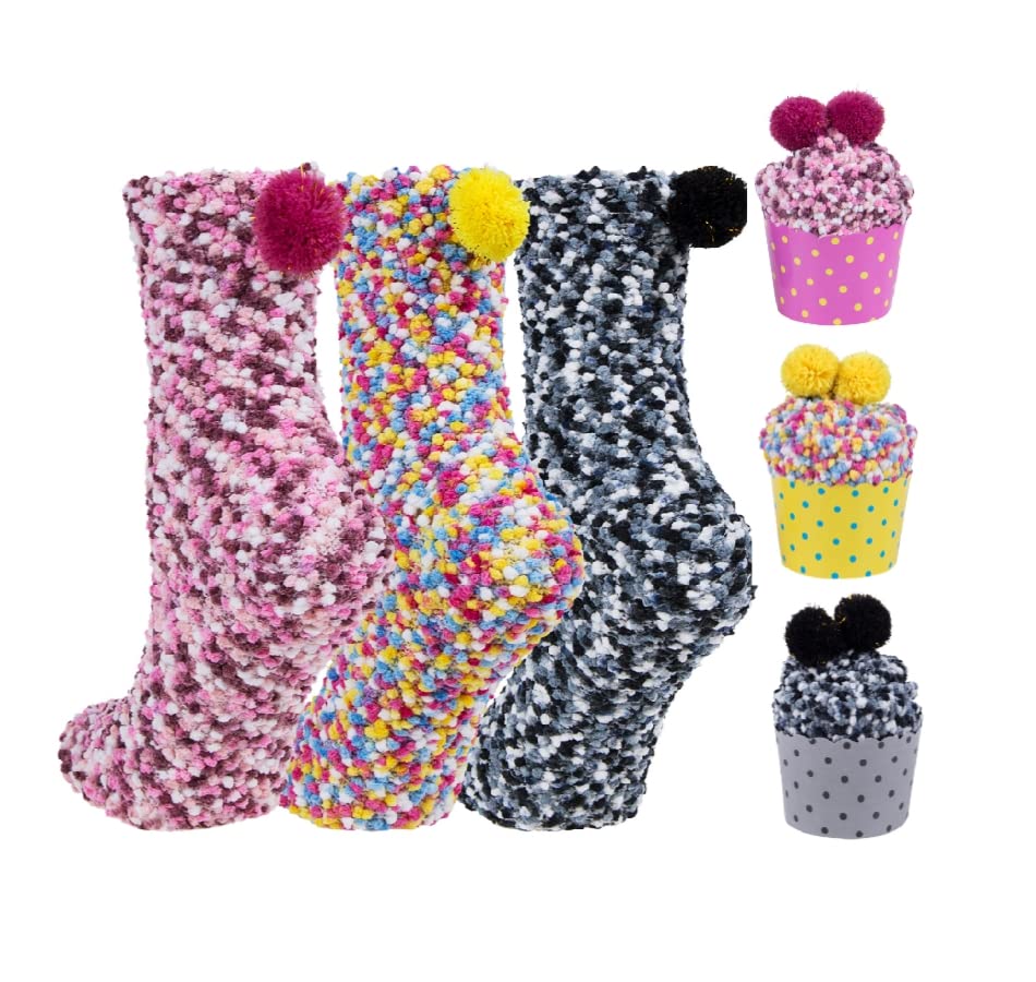 YSense 3 Pairs Fuzzy Socks