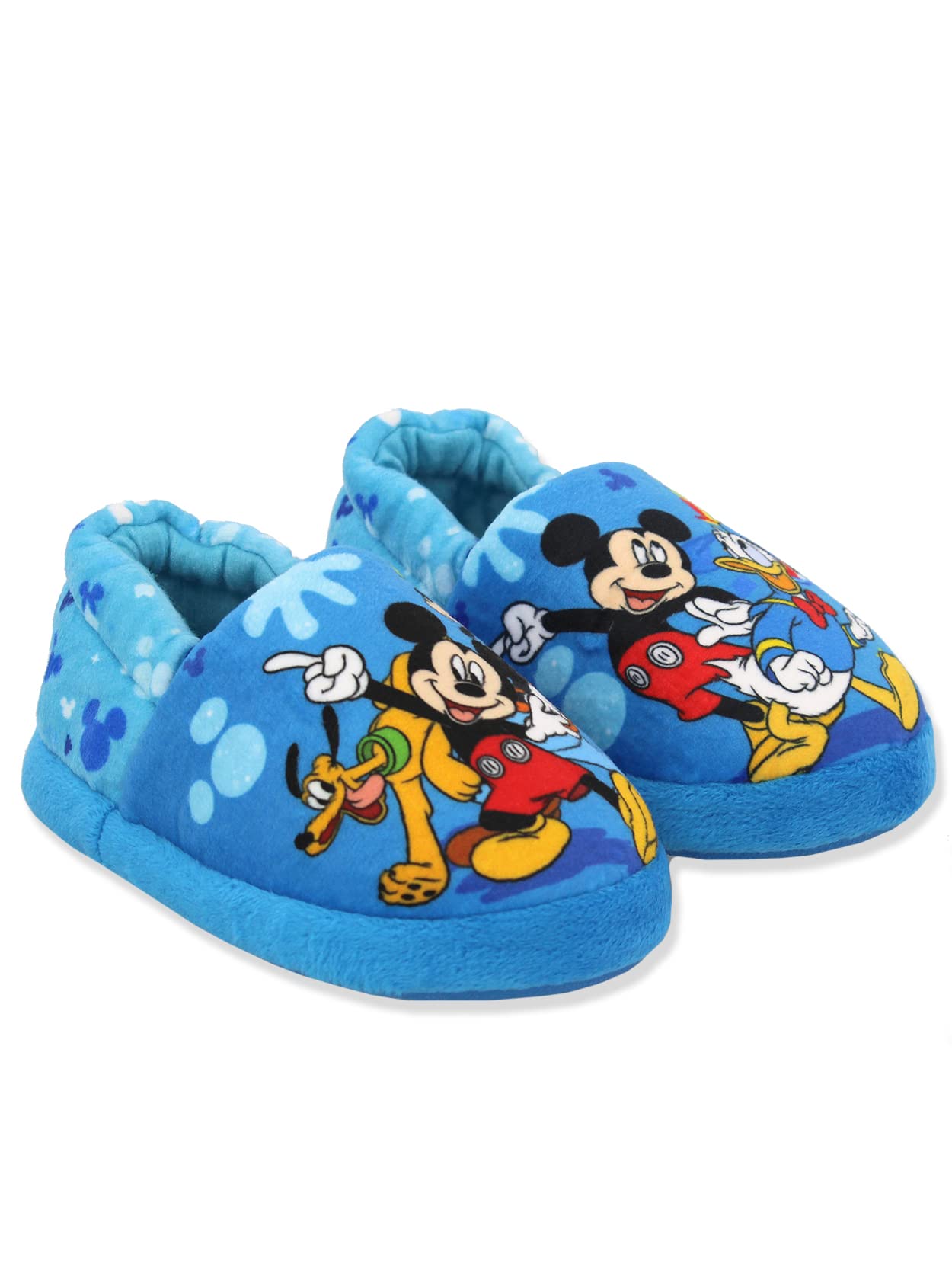 Mickey Mouse Toddler Boy's Plush A-Line Slippers with 3D Ears