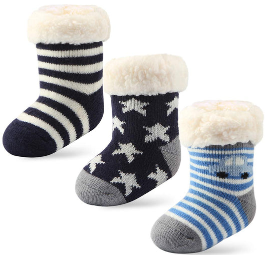 3 Pc Sherpa-lined Fuzzy Socks