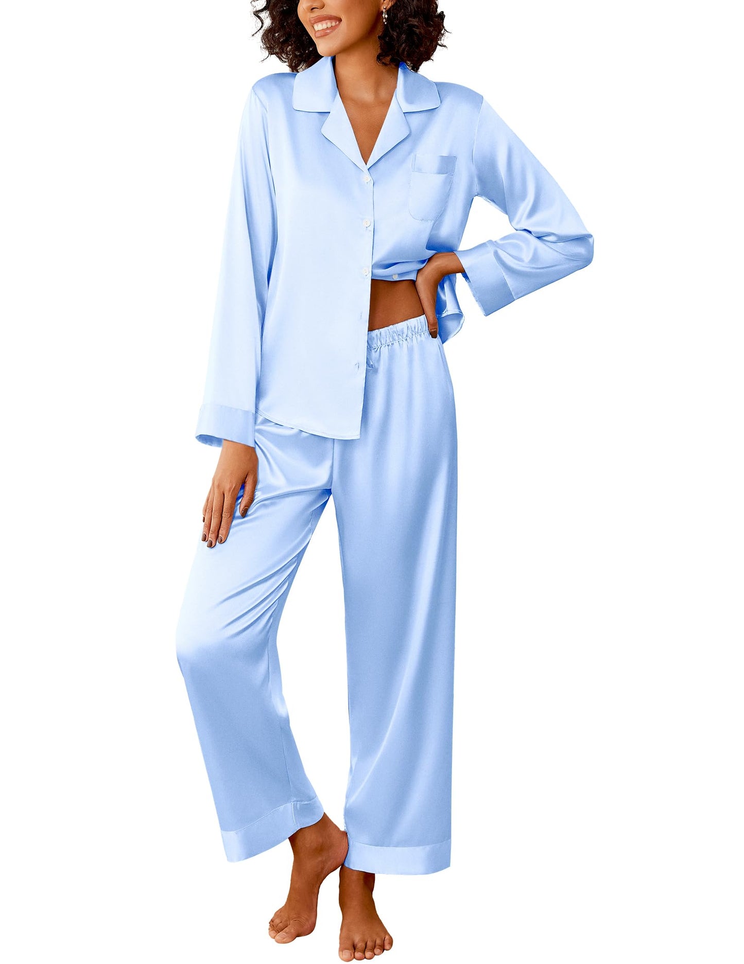 Ekouaer Satin Loungewear