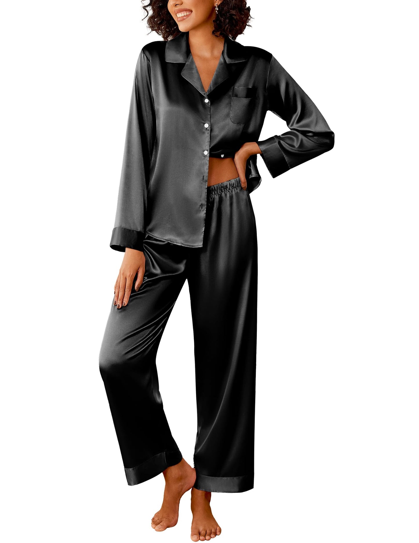 Ekouaer Satin Loungewear