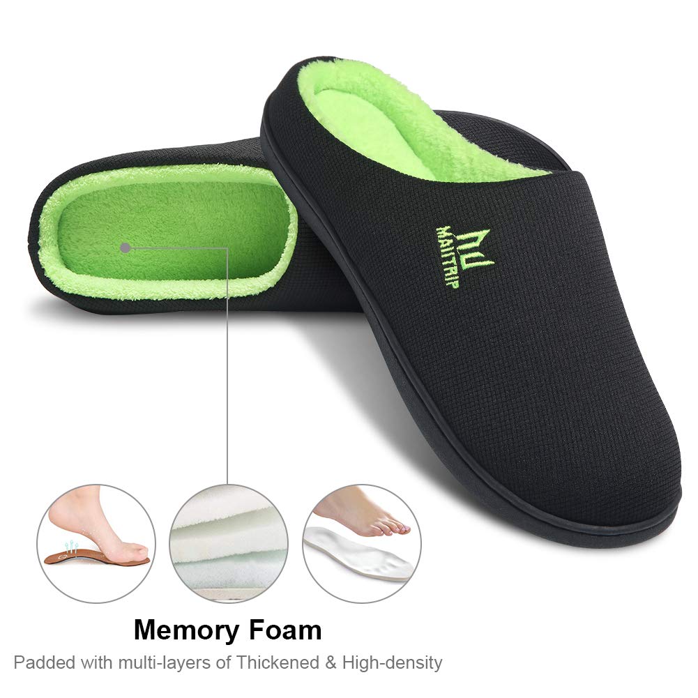 MAIITRIP Men's Memory Foam House Slippers(Size:7-17)