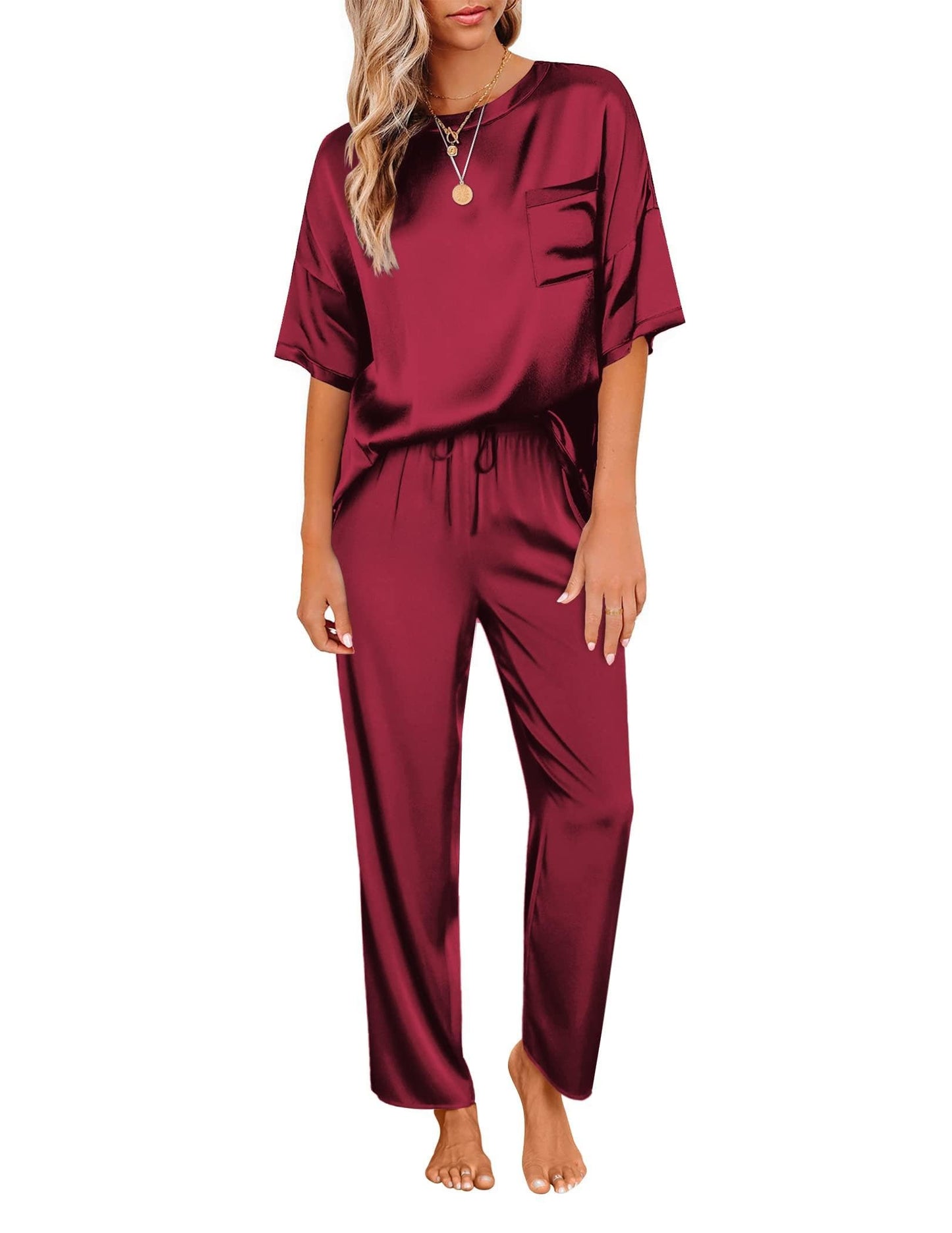 Ekouaer Silky Pajama Set