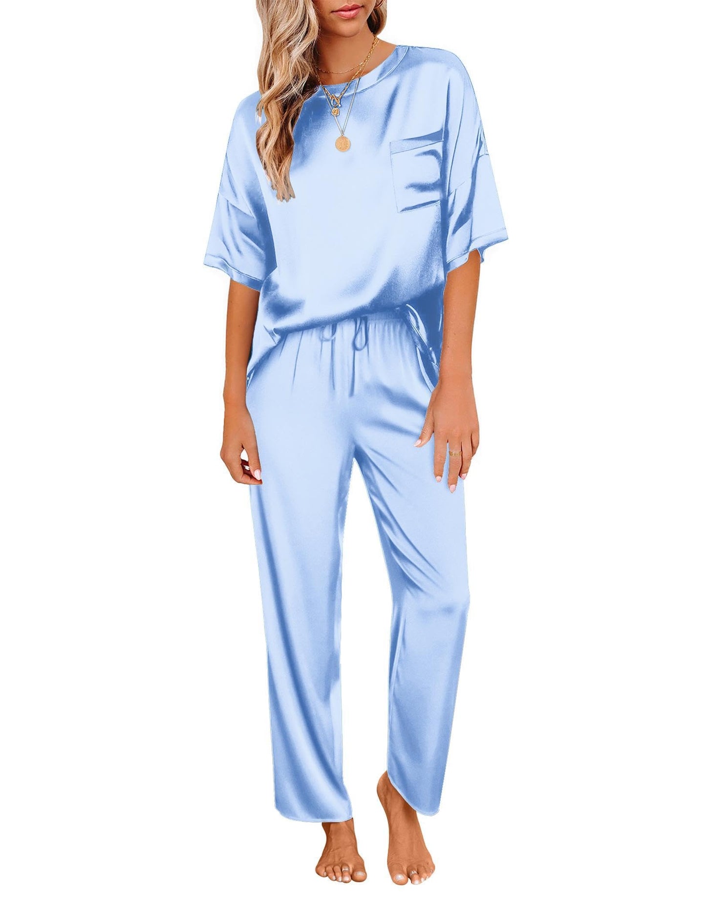 Ekouaer Silky Pajama Set