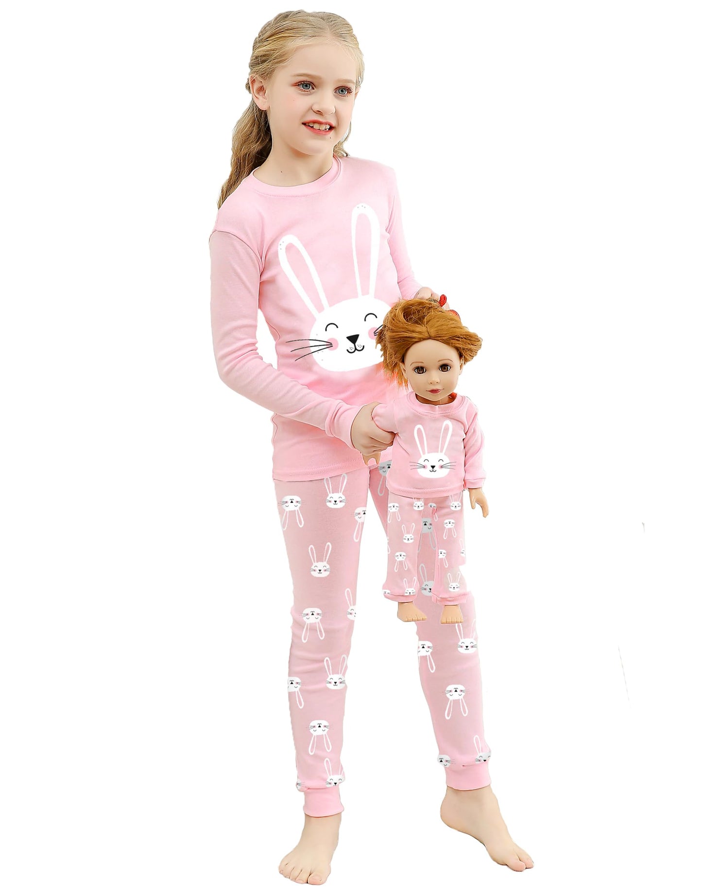 Babyroom Matching Doll & Toddler 4 Piece Pajamas Sleepwear