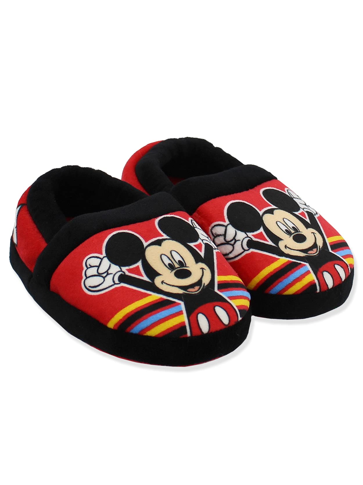 Mickey Mouse Toddler Boy's Plush A-Line Slippers with 3D Ears