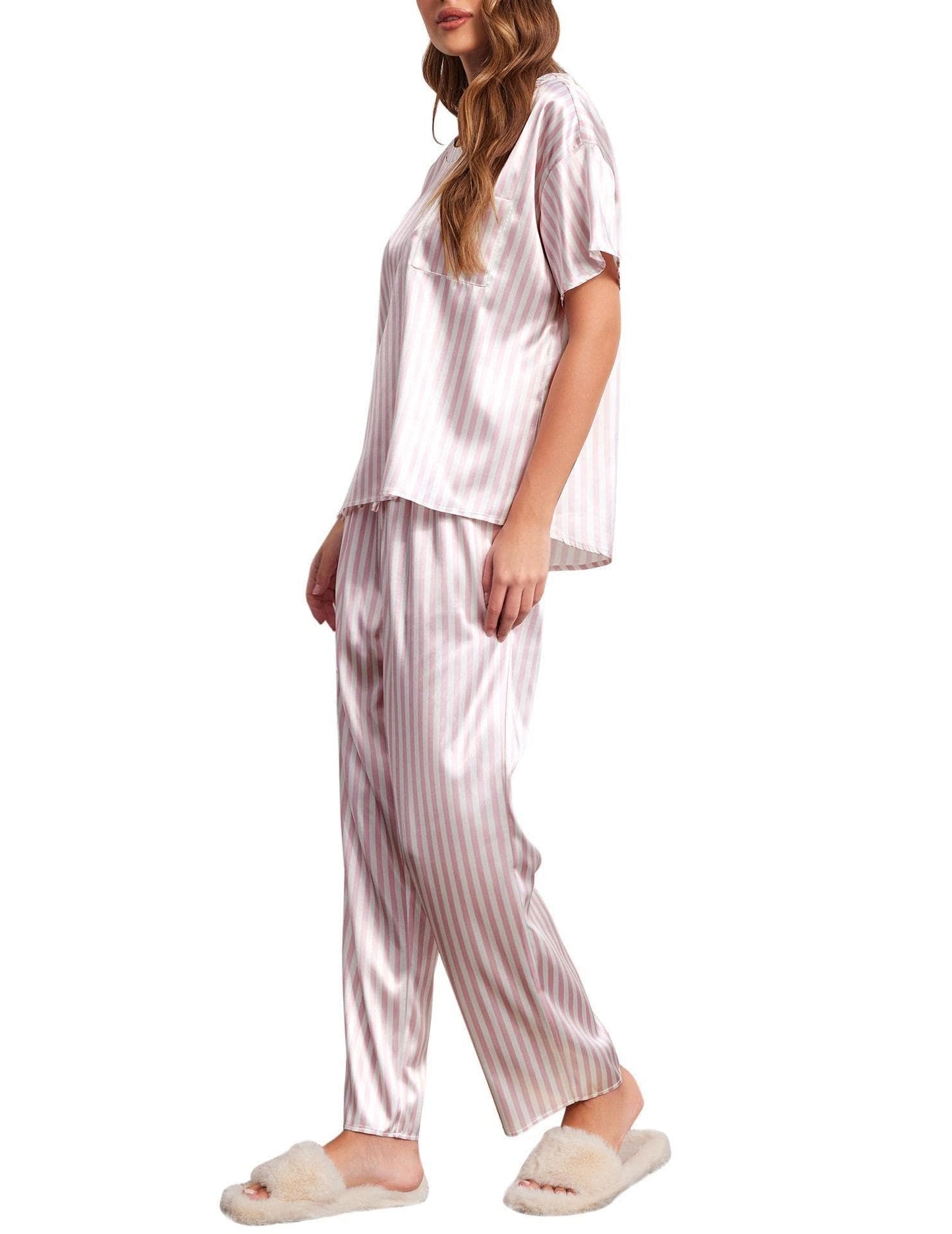 Ekouaer Silky Pajama Set