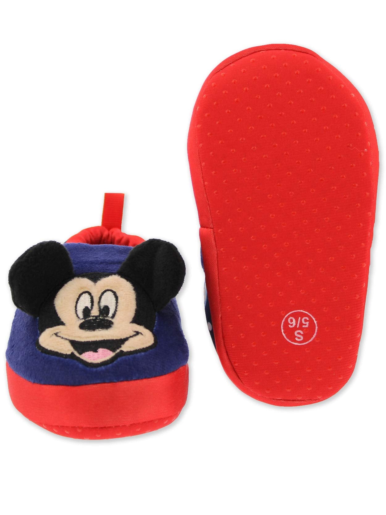 Mickey Mouse Toddler Boy's Plush A-Line Slippers with 3D Ears