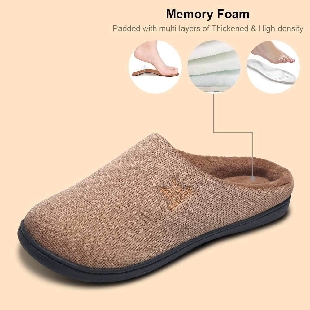 MAIITRIP Men's Memory Foam House Slippers(Size:7-17)