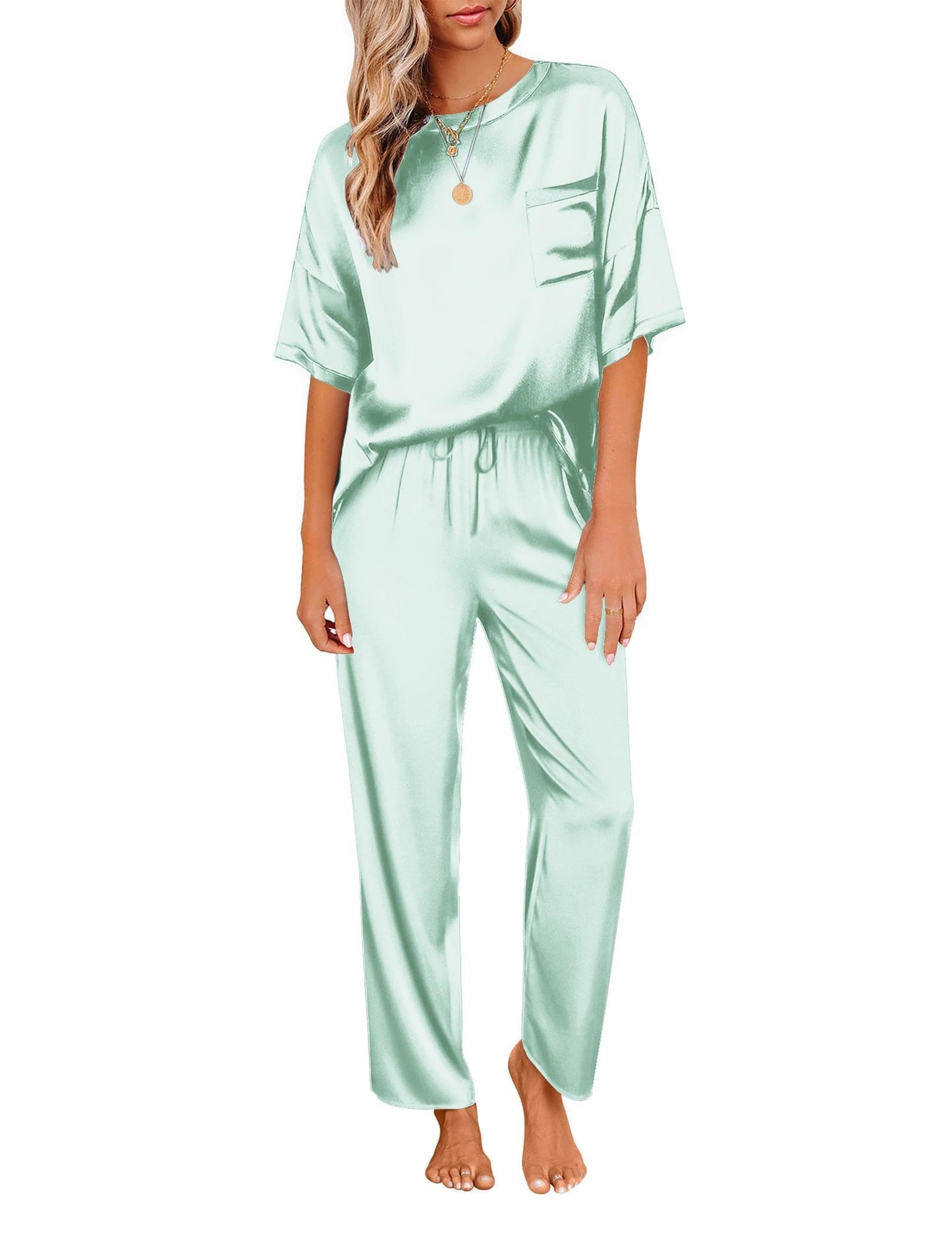 Ekouaer Silky Pajama Set