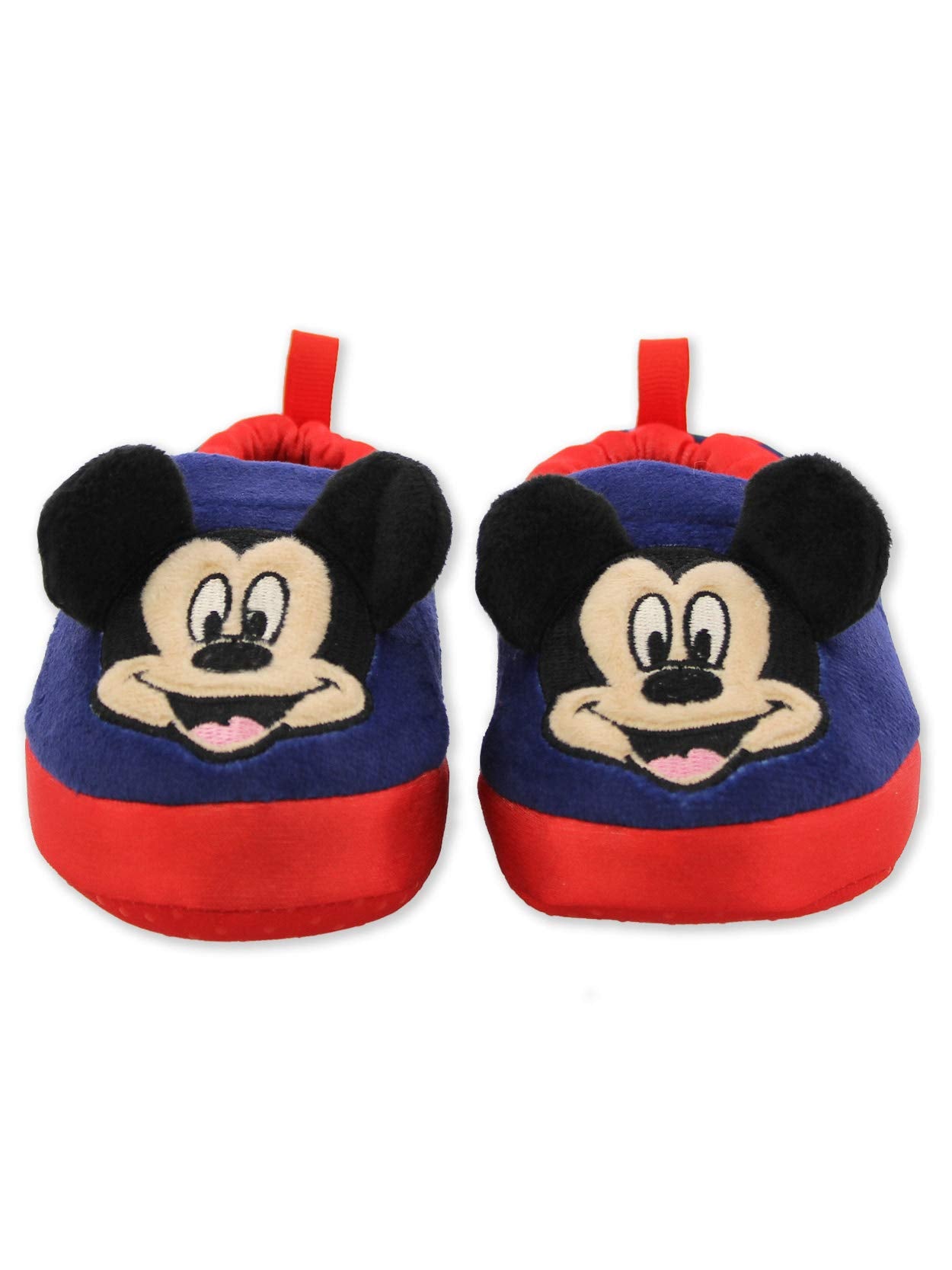 Mickey Mouse Toddler Boy's Plush A-Line Slippers with 3D Ears