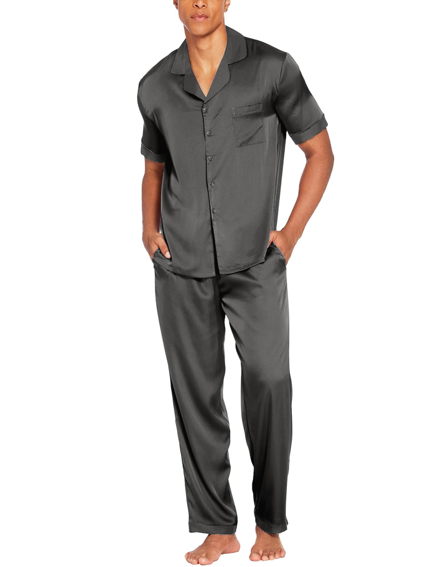 Ekouaer 2 Piece Button Down Sleepwear