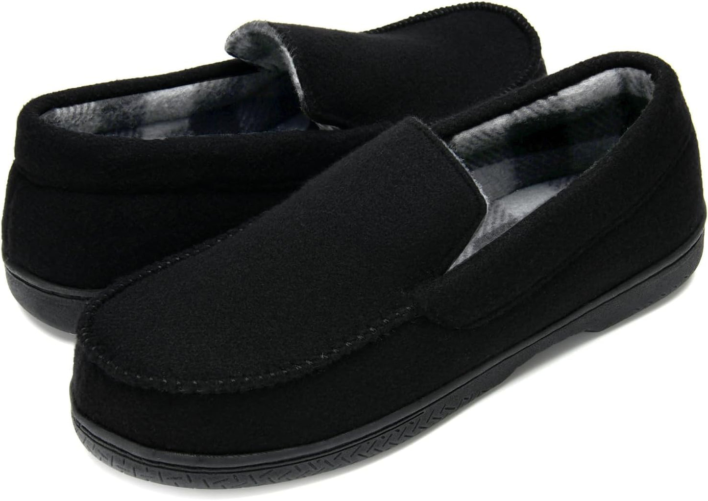 DL Men's Memory Foam Moccasin Slippers