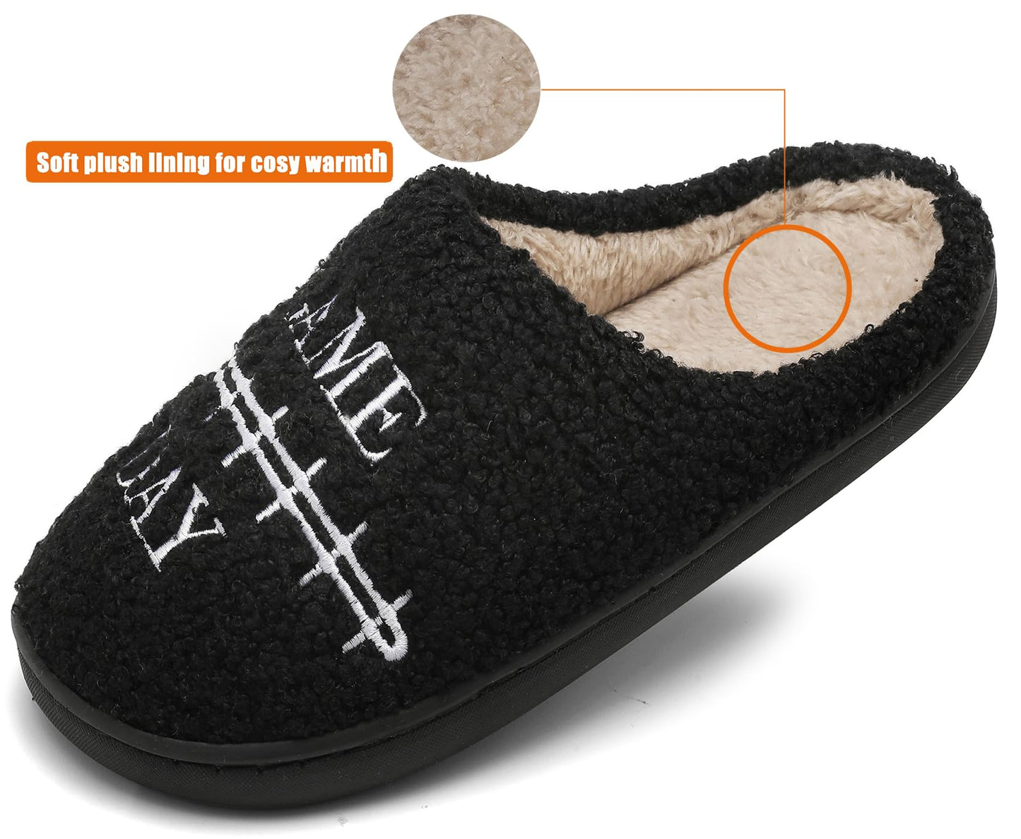 INMINPIN Kids Memory Foam Non-Slip Slippers for Sports Fan