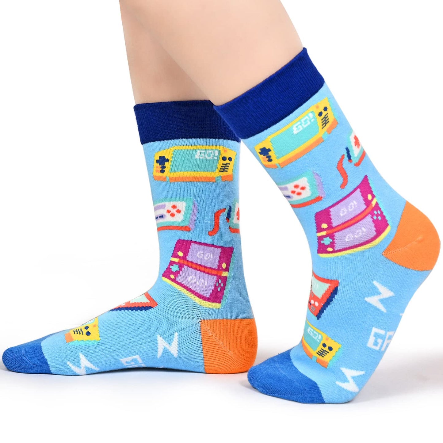 Kids Novelty Crew Socks 4-6 Pack + Gift Box