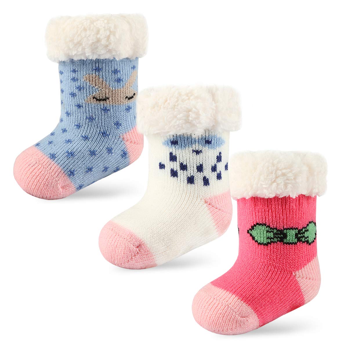 3 Pc Sherpa-lined Fuzzy Socks