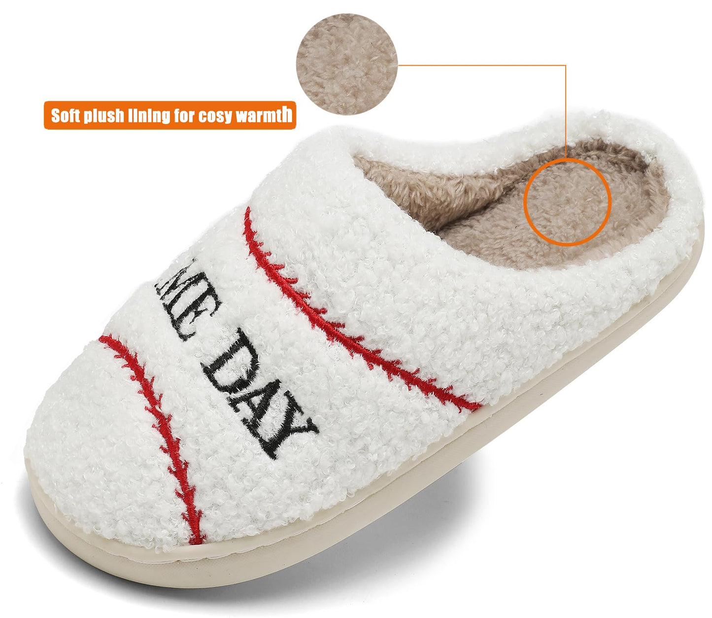 INMINPIN Kids Memory Foam Non-Slip Slippers for Sports Fan