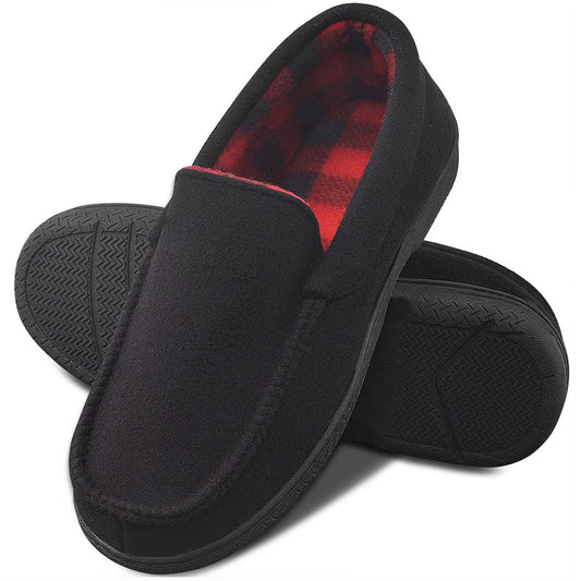 DL Men's Memory Foam Moccasin Slippers