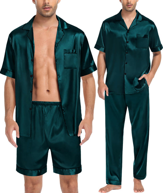 SWOMOG Mens 3pcs Pajamas Set