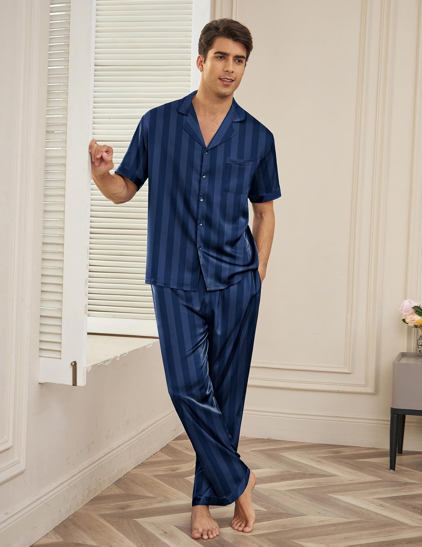 Ekouaer 2 Piece Button Down Sleepwear