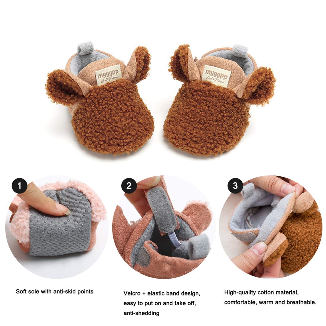 E-FAK Newborn Fleece Booties