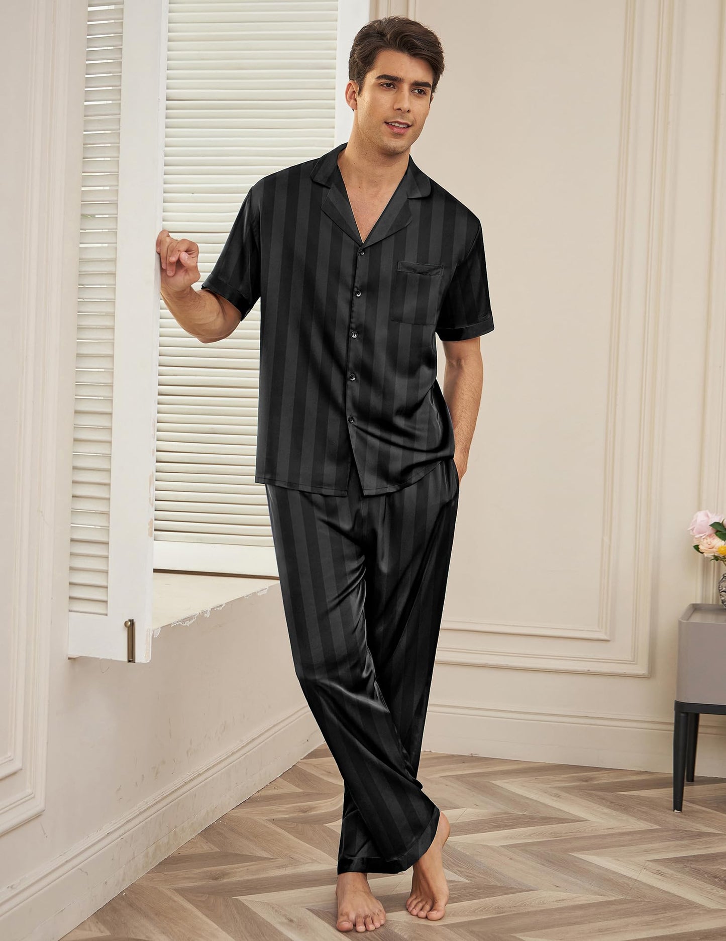 Ekouaer 2 Piece Button Down Sleepwear