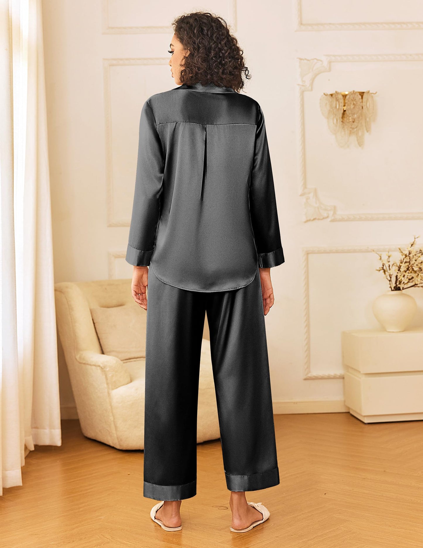 Ekouaer Satin Loungewear