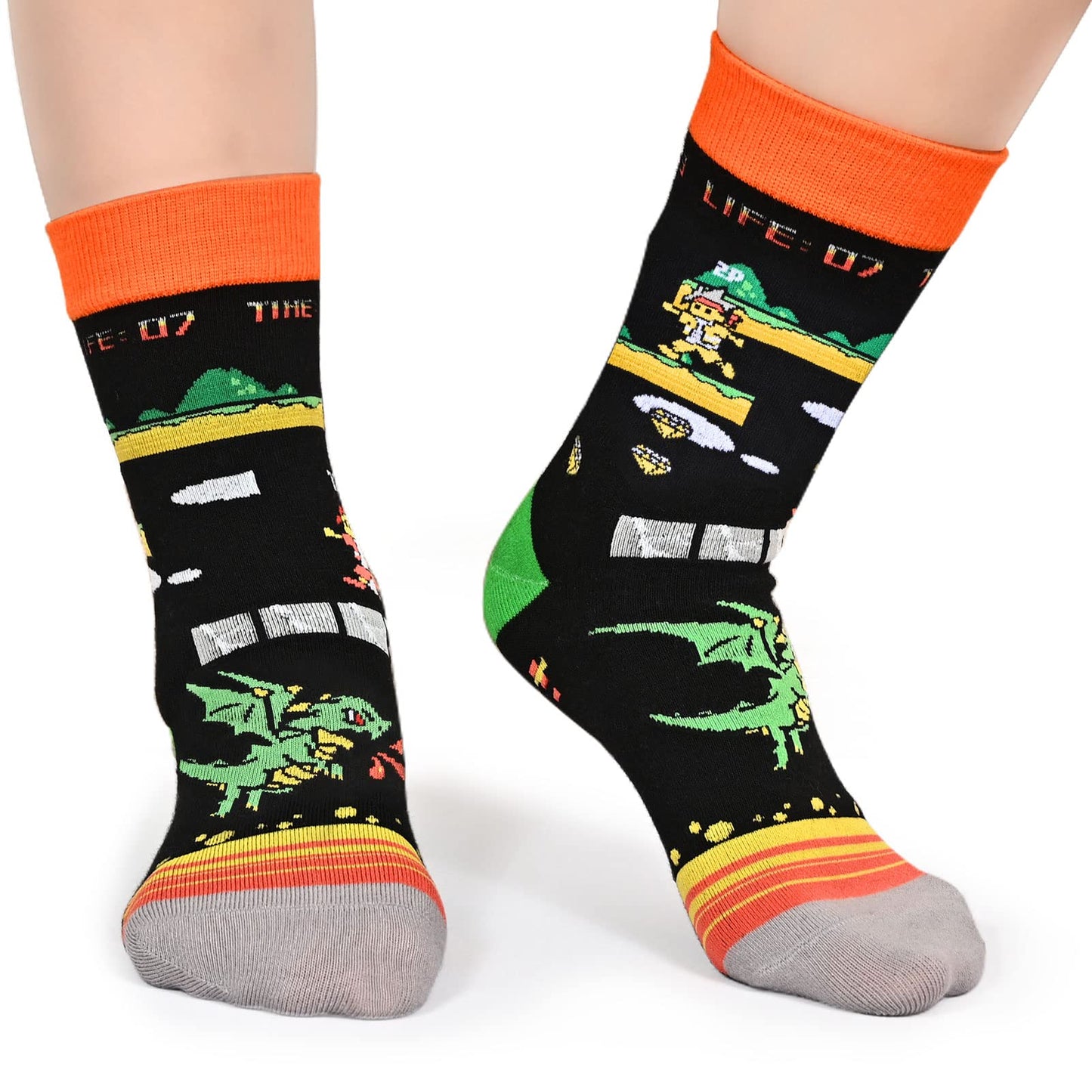 Kids Novelty Crew Socks 4-6 Pack + Gift Box