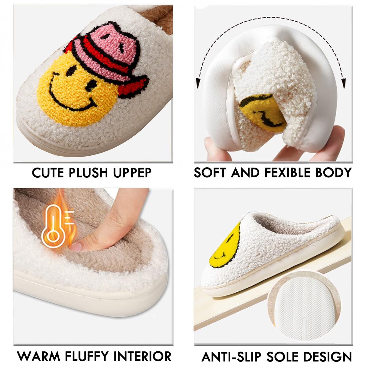 Kid's Smiley Face Slippers