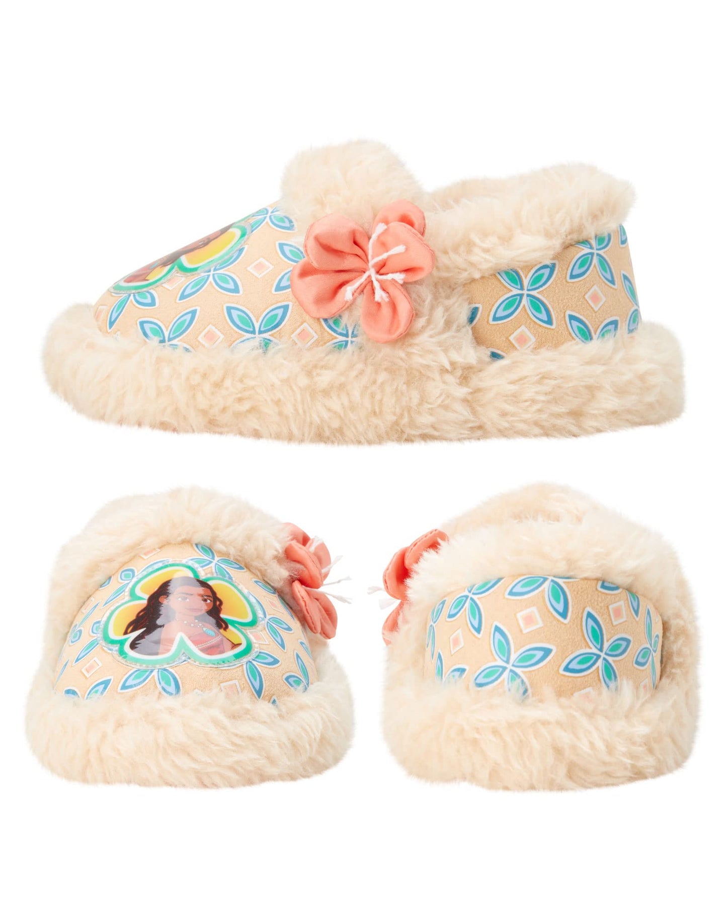 Princess Moana Plush Fuzzy Slippers (Toddler/Little Girl)