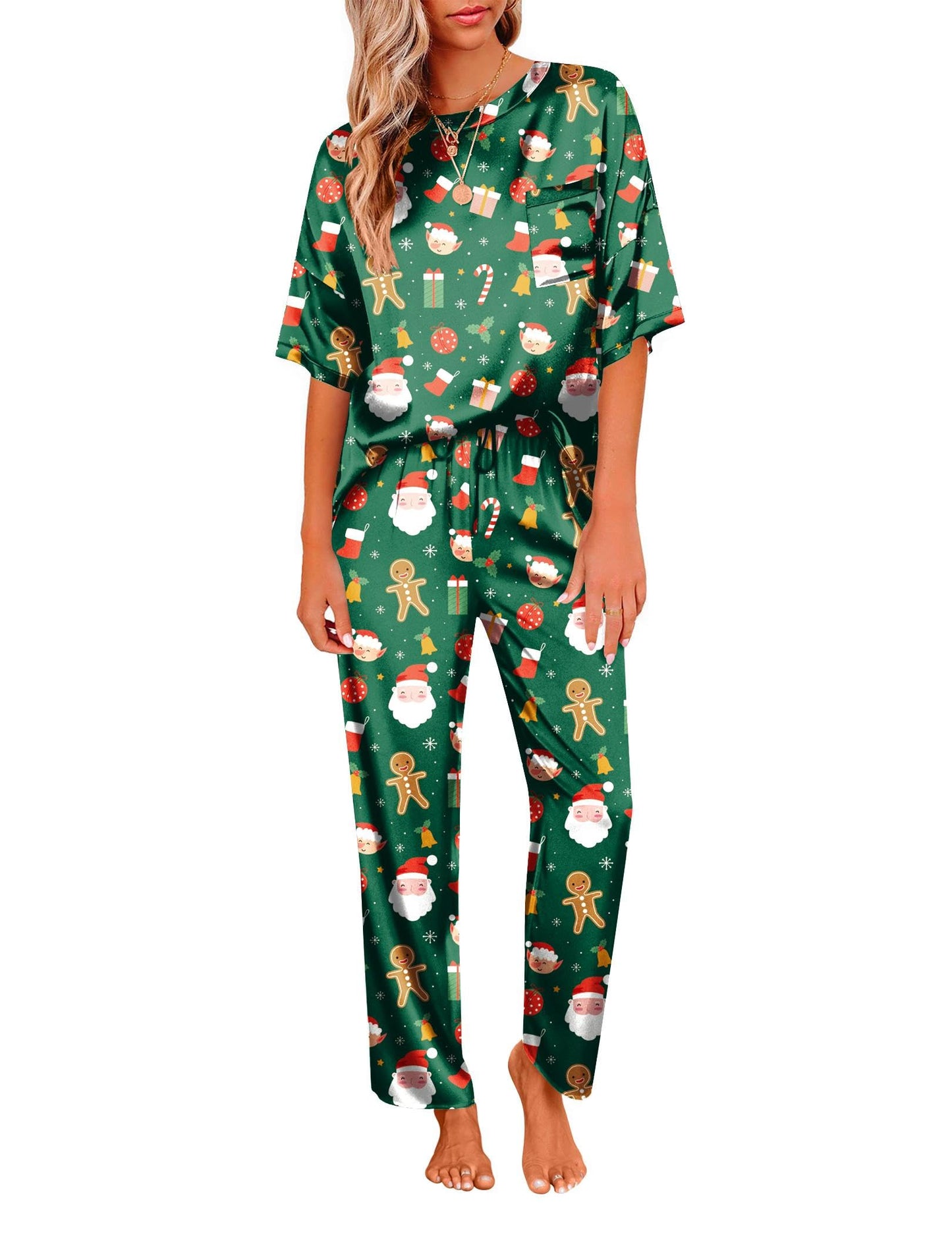 Ekouaer Silky Pajama Set