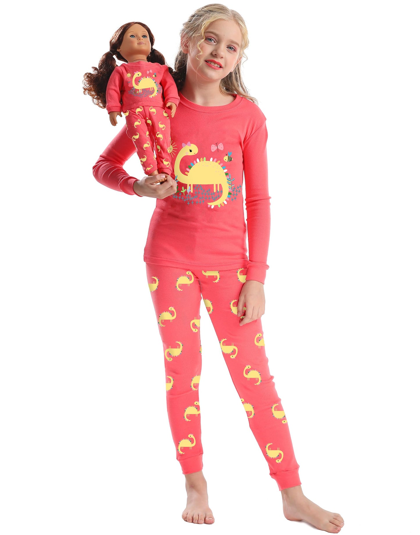 Babyroom Matching Doll & Toddler 4 Piece Pajamas Sleepwear