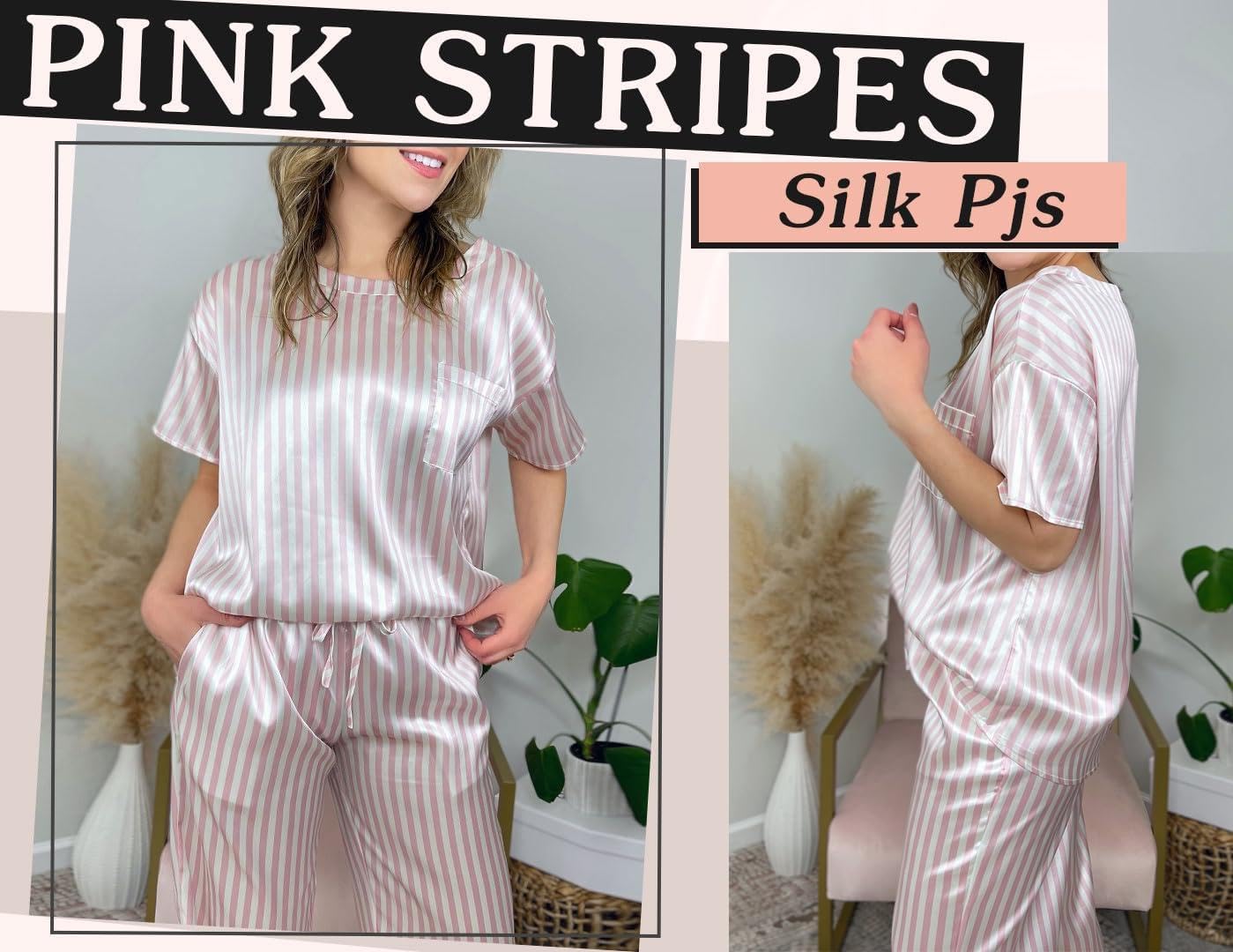 Ekouaer Silky Pajama Set