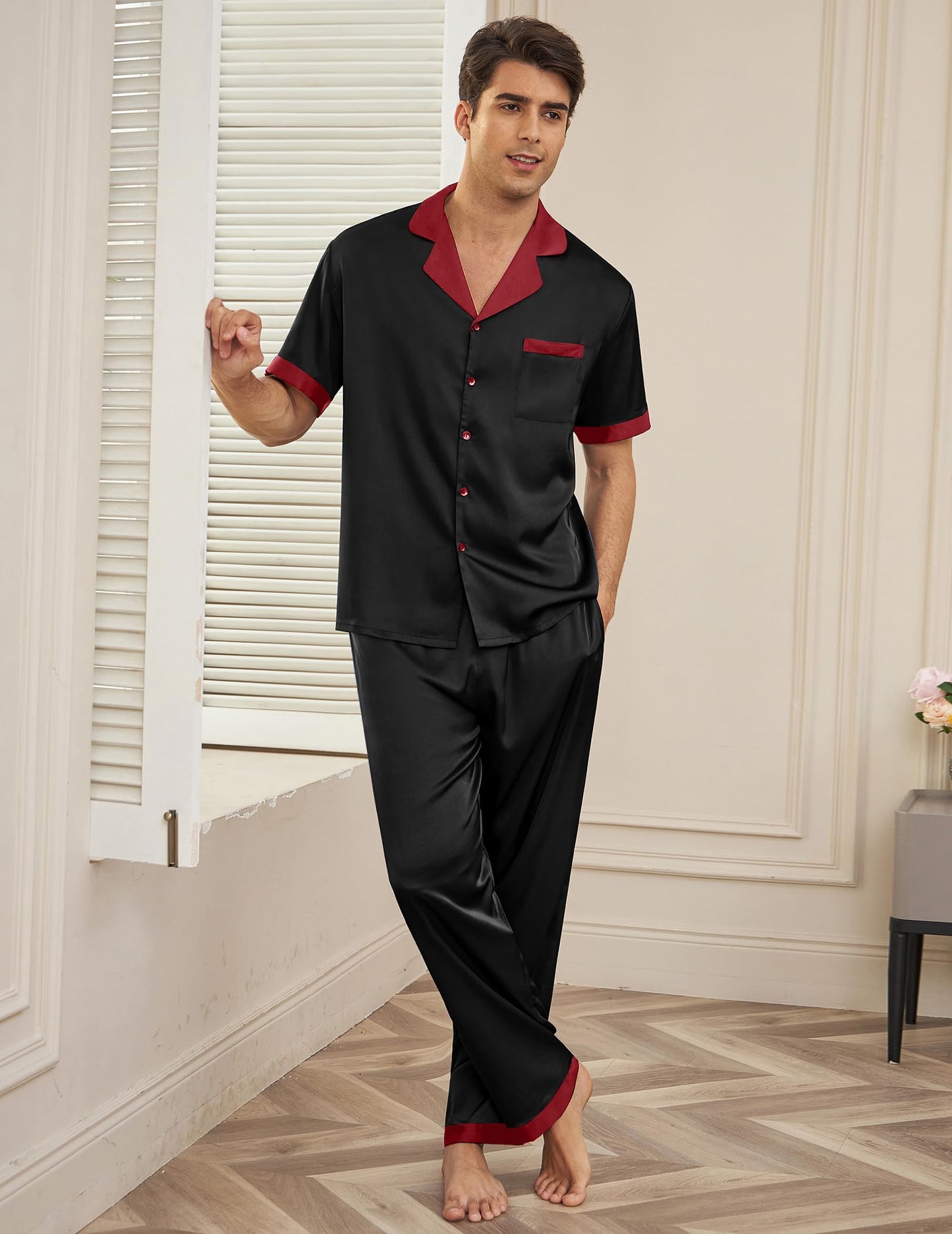 Ekouaer 2 Piece Button Down Sleepwear