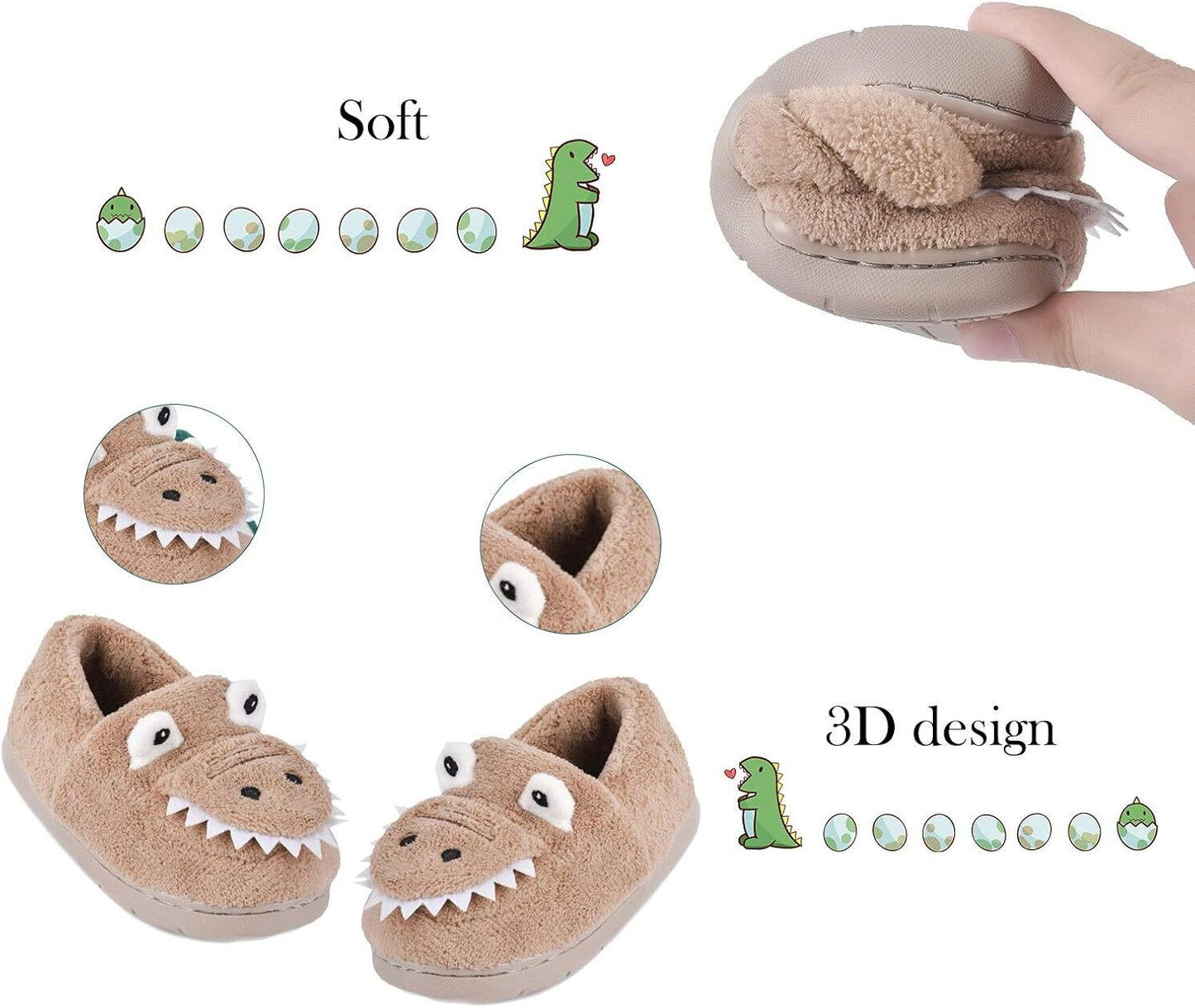 JACKSHIBO Toddler Home Slippers