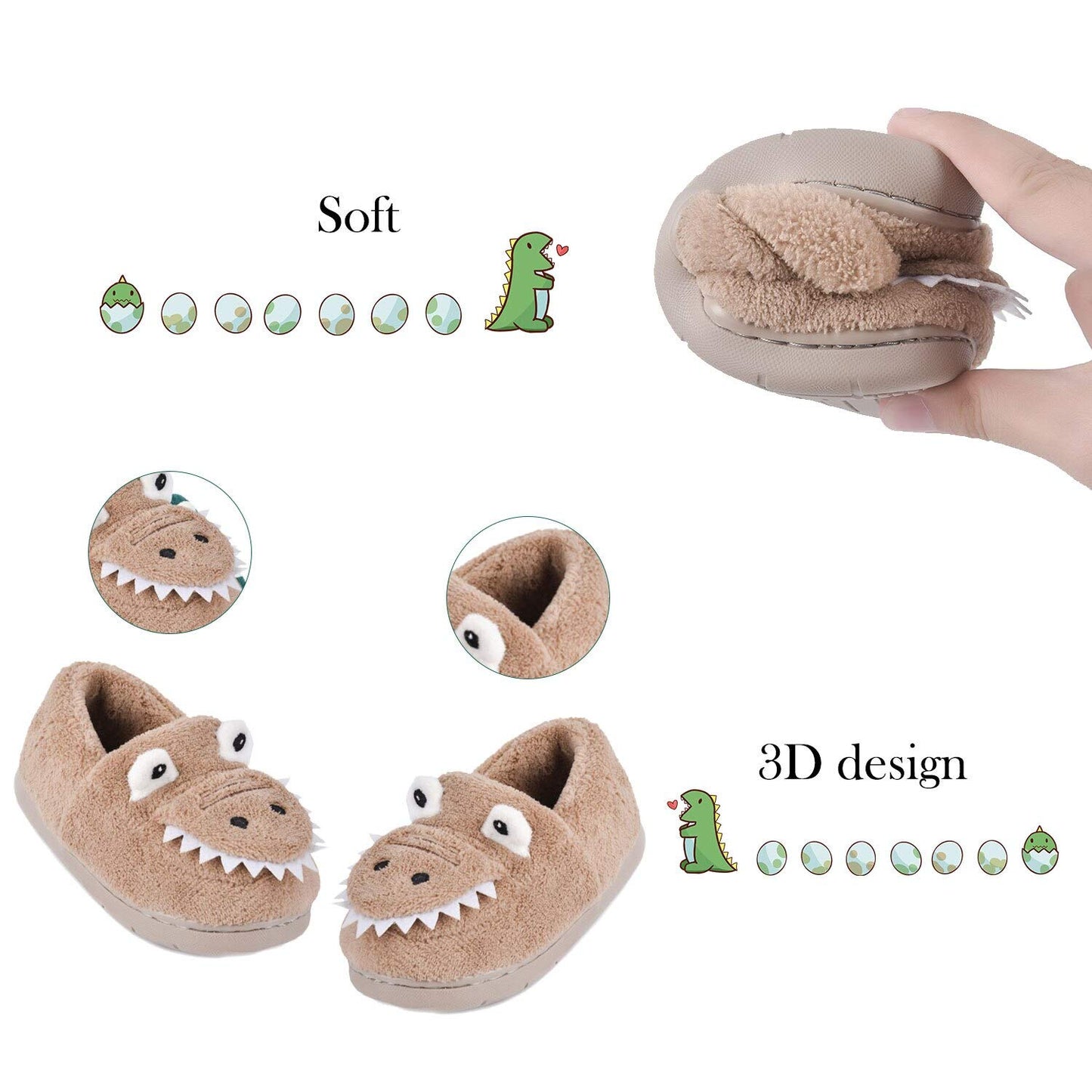 JACKSHIBO Toddler Home Slippers