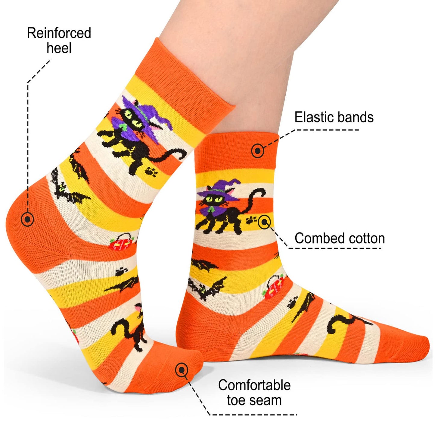 Kids Novelty Crew Socks 4-6 Pack + Gift Box