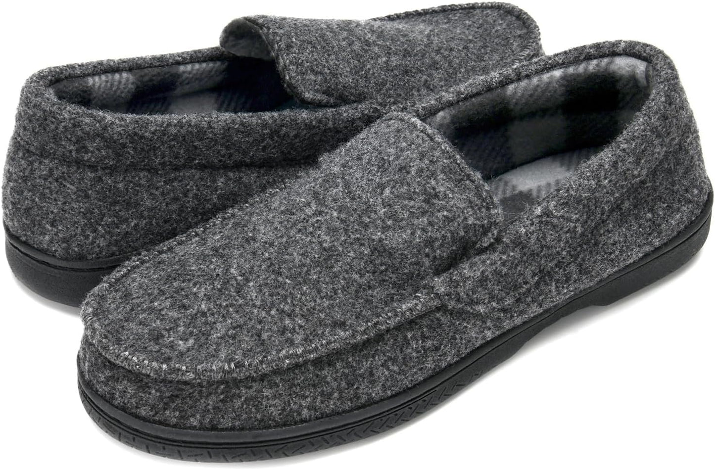 DL Men's Memory Foam Moccasin Slippers