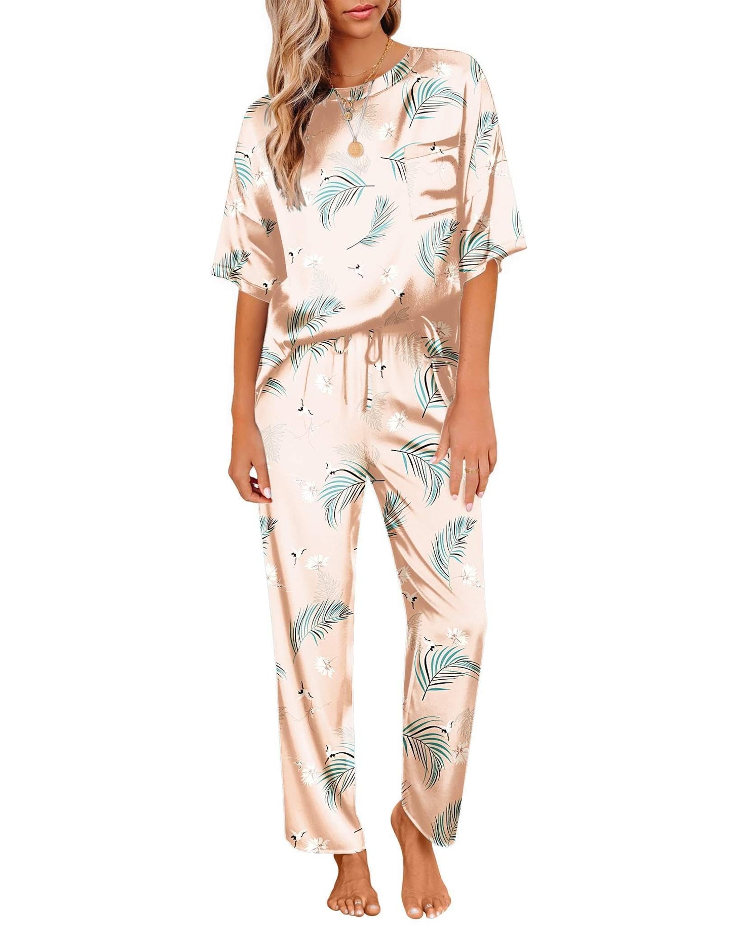 Ekouaer Silky Pajama Set