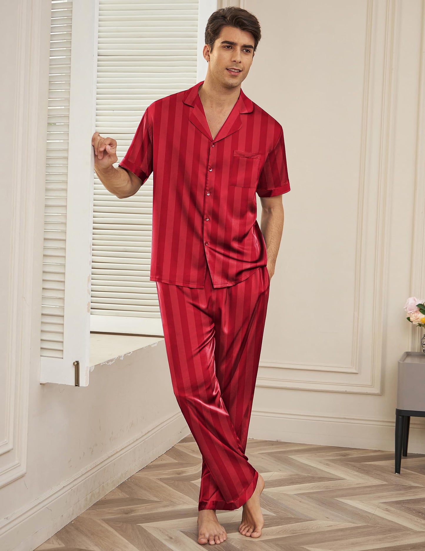 Ekouaer 2 Piece Button Down Sleepwear