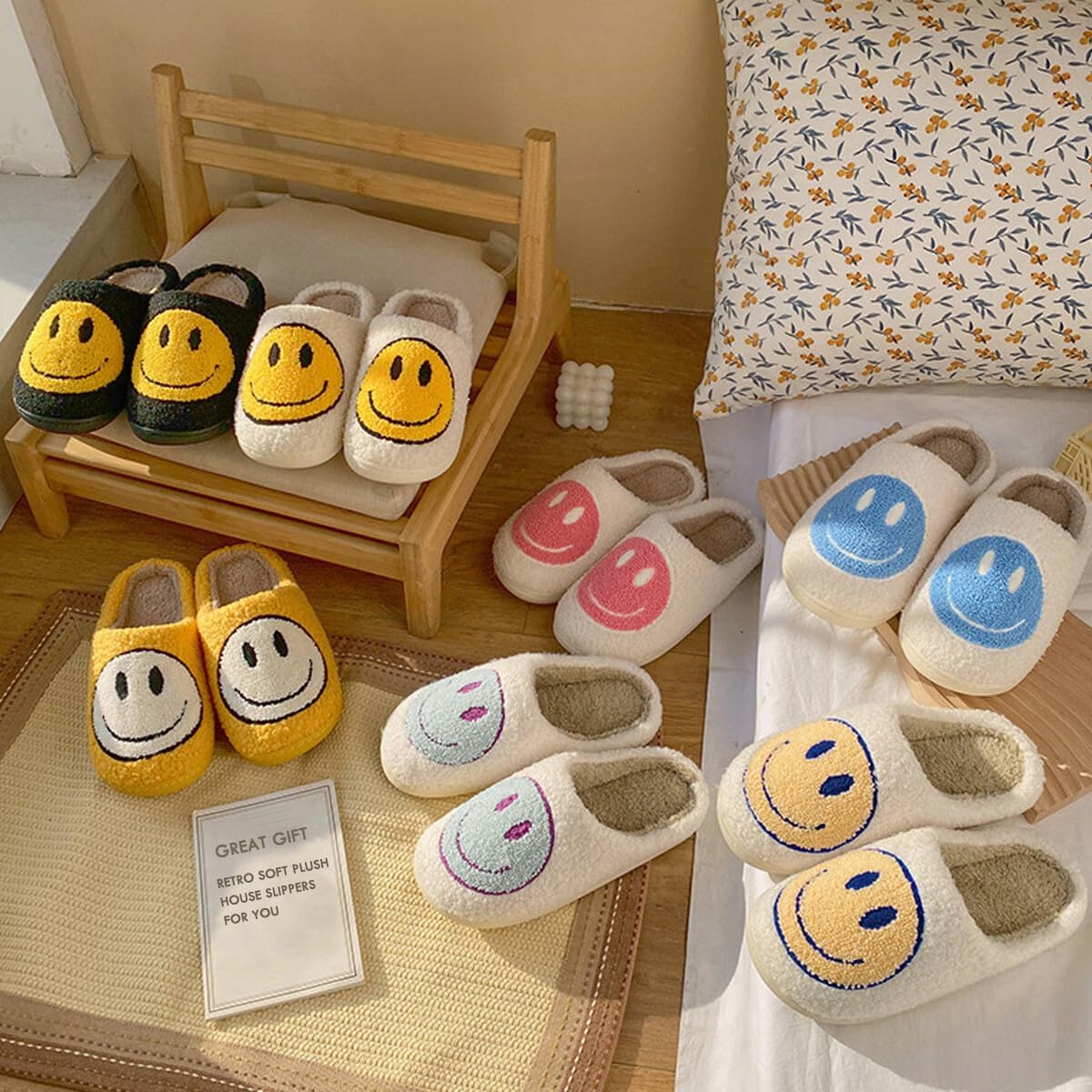 Kid's Smiley Face Slippers