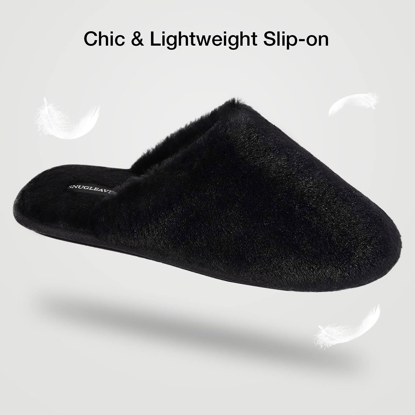 Snug Leaves Women's Fuzzy Scuff Slippers