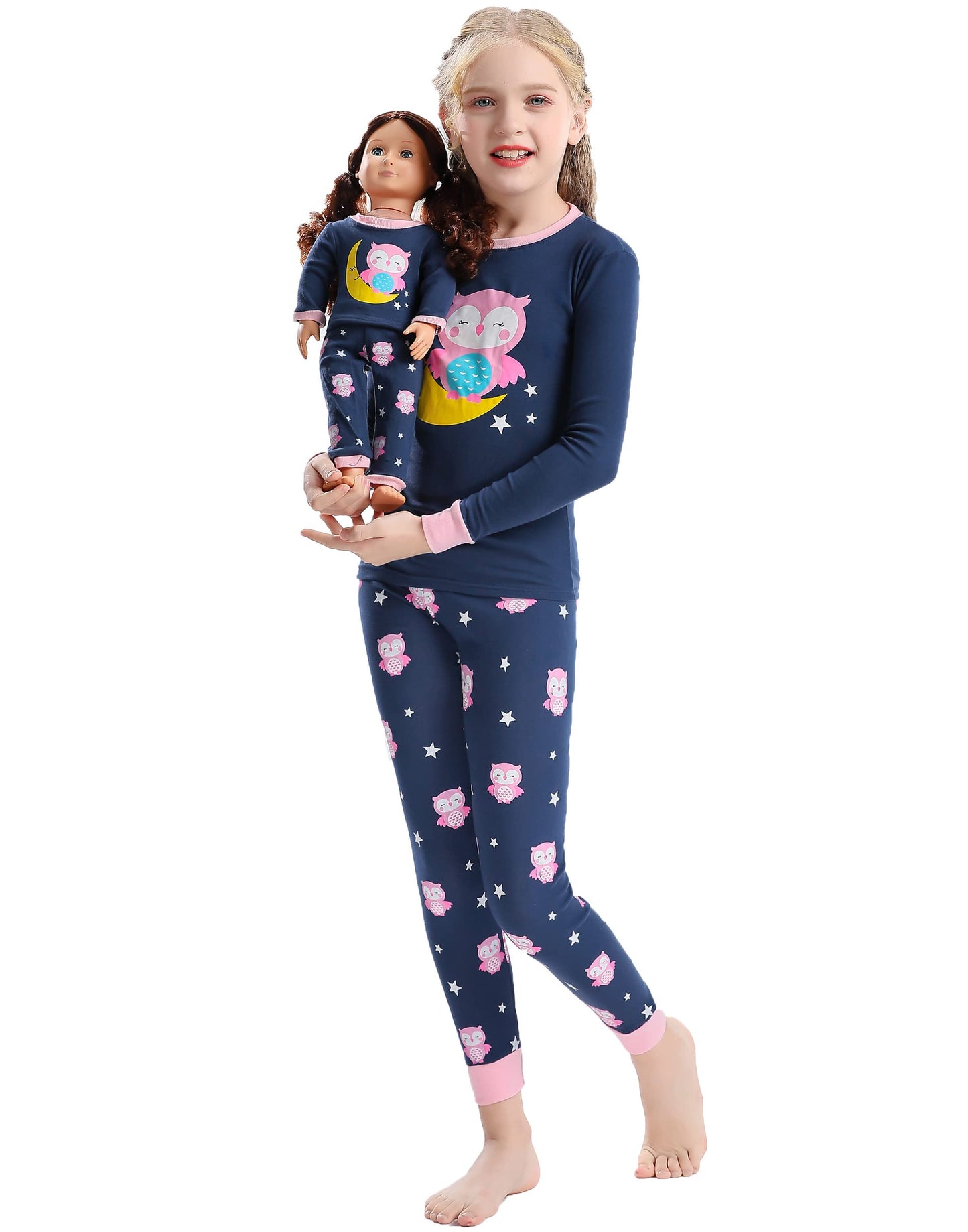 Babyroom Matching Doll & Toddler 4 Piece Pajamas Sleepwear