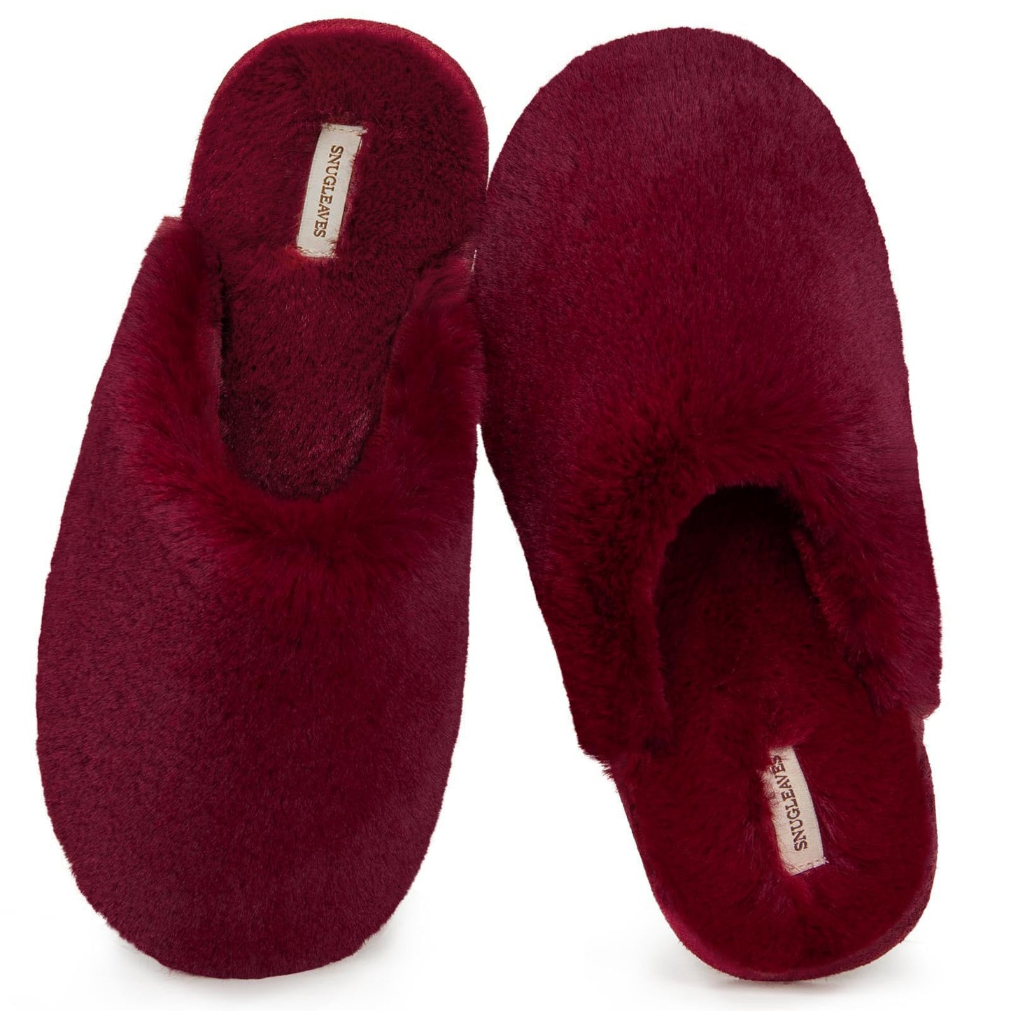 Snug Leaves Women's Fuzzy Scuff Slippers