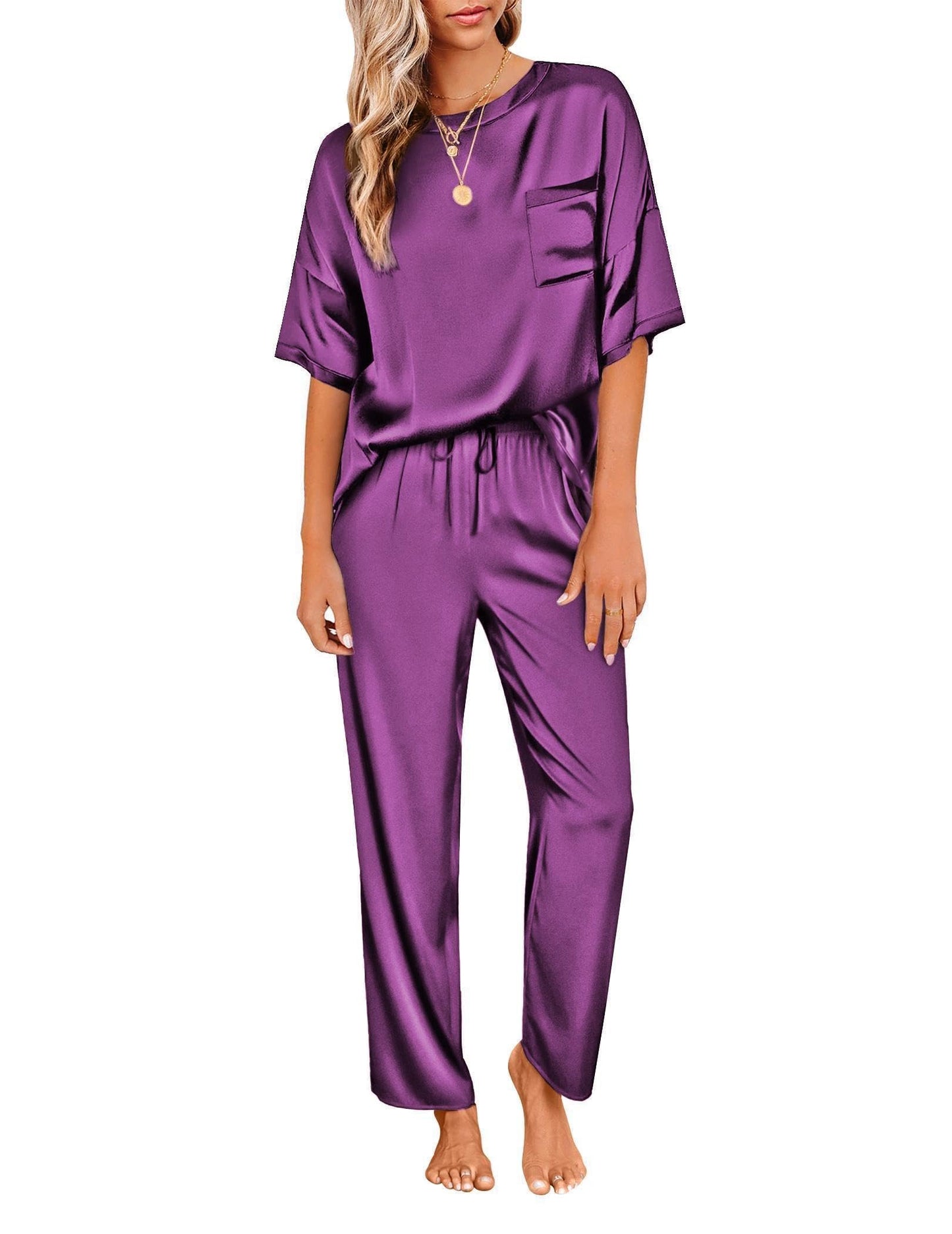 Ekouaer Silky Pajama Set