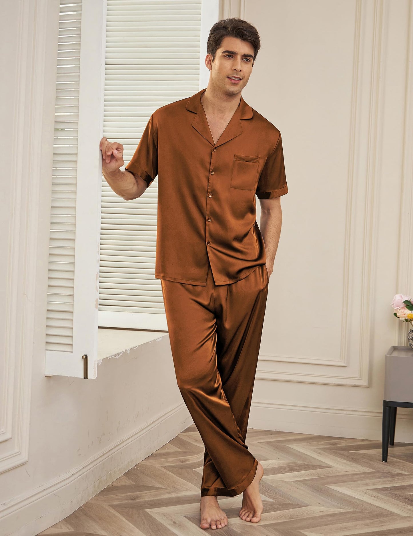 Ekouaer 2 Piece Button Down Sleepwear